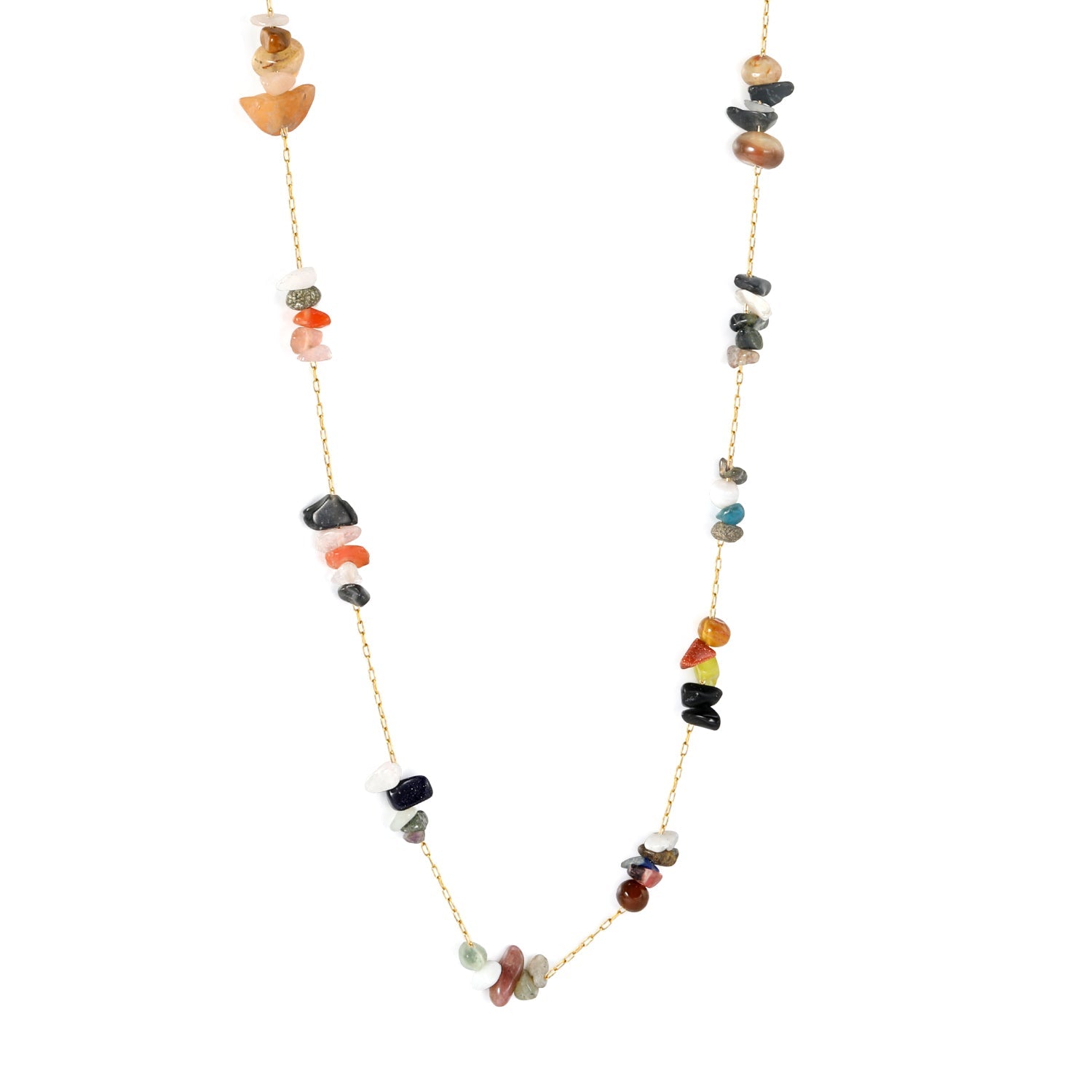 White/blue turquoise/purple/pink crystal/mixed color accessories 0.3 elongated chain *40+5cm+6mm round plate necklace gold color asonjewelry